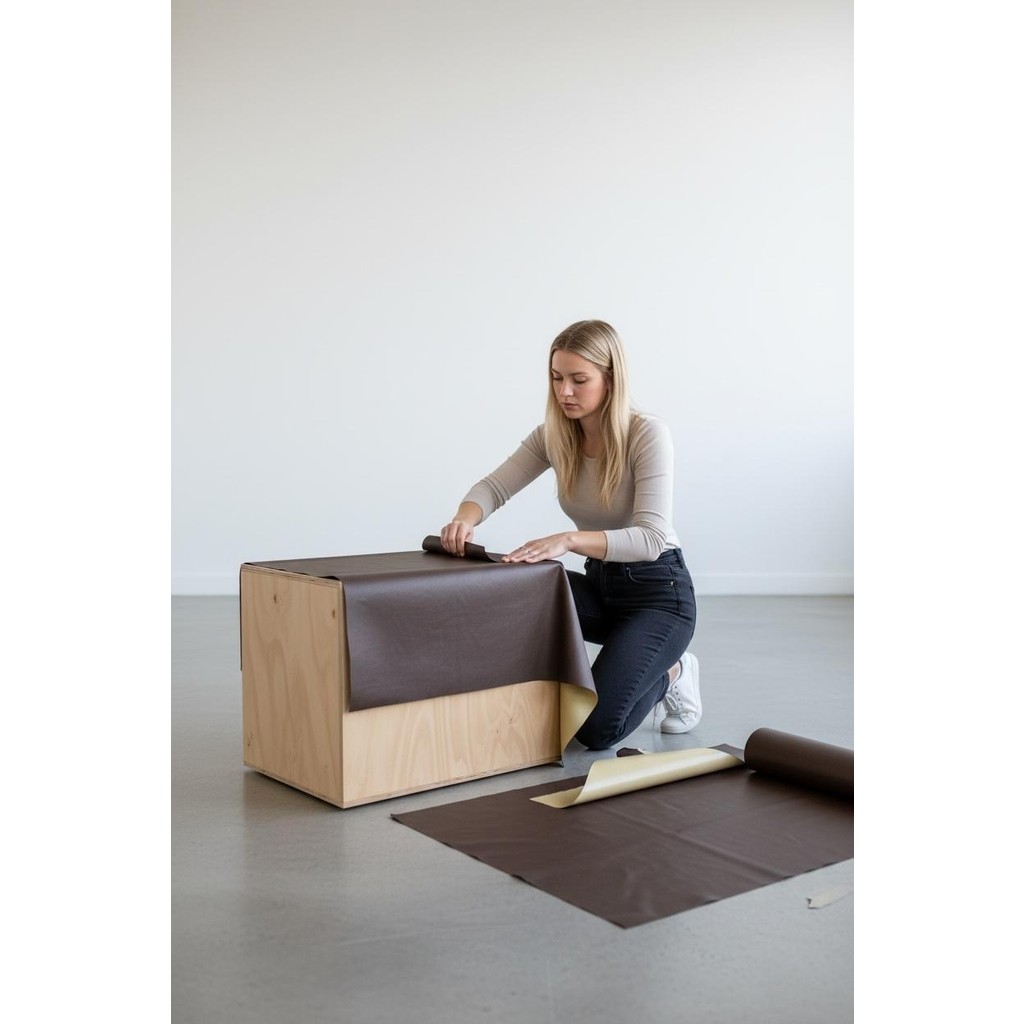Plush Studio İstanbul Yapışkanlı Kahverengisuni Deri 100X150 cm | Döşemelik, Tamir ve Kaplama Için Pratik Çözüm - Kahverengi Diğer Fiyatı