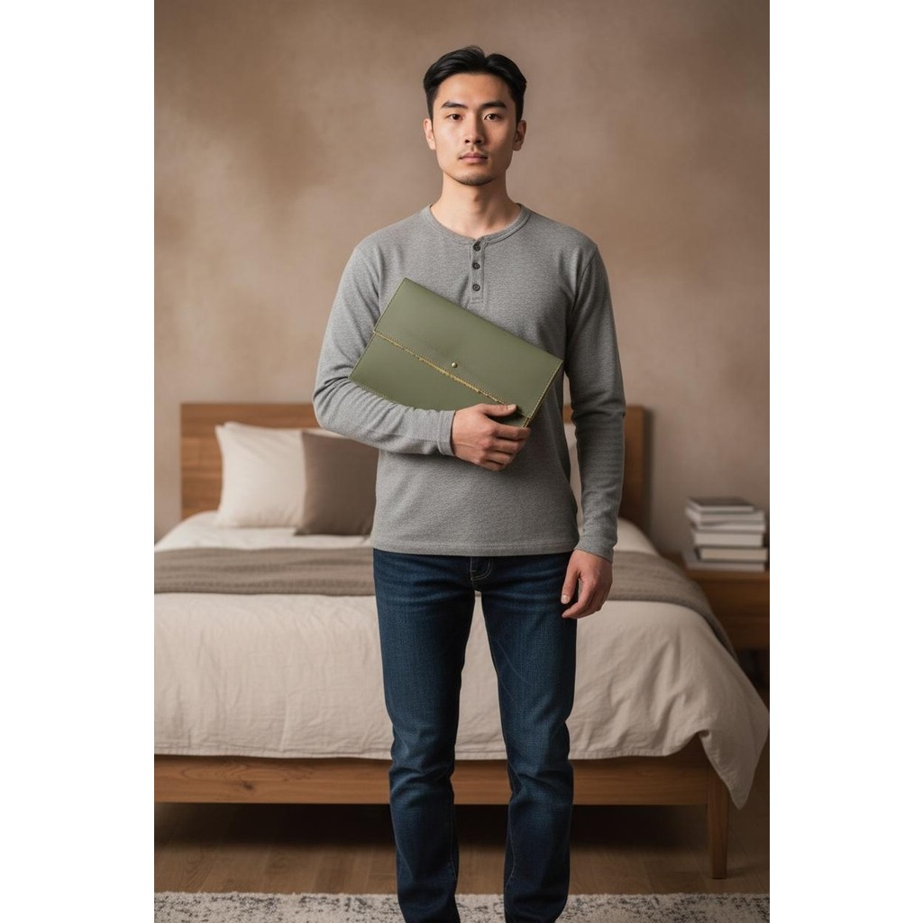 Plush Studio Ledcase 13.3-14 Inch Bilgisayar Evrak (36X24CM) - Haki - Yeşil Diğer Fiyatı