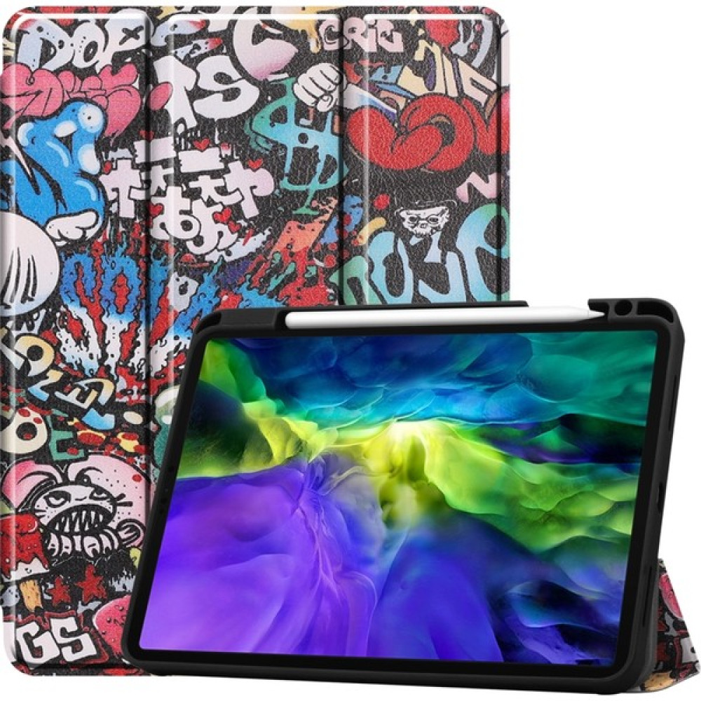 PLZ Shop Apple iPad Pro 11 Inç 2020 Için Deri Kılıf Duvar Yazısı (Yurt Dışından) - Renkli Tablet Kılıfı Fiyatı