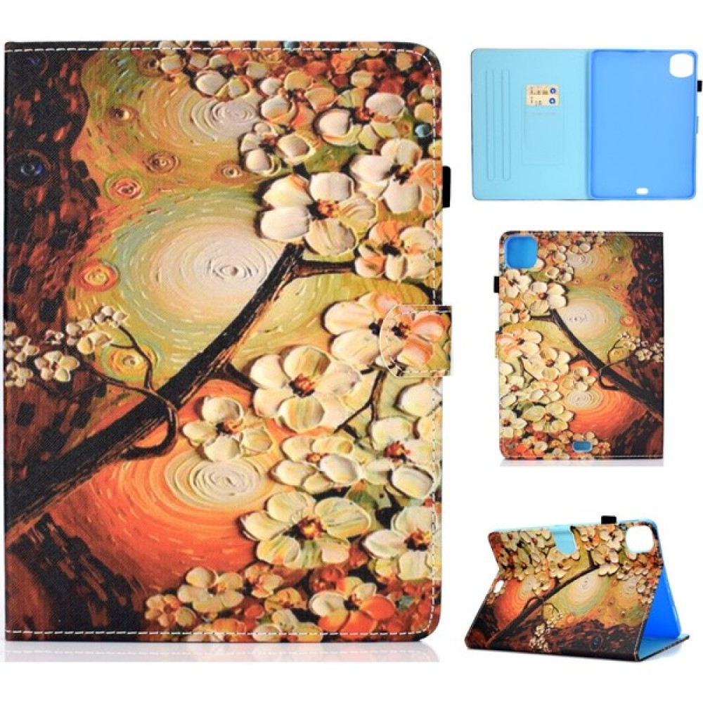 PLZ Shop Apple iPad Pro 11 Inç 2020 Için Deri Kılıf Erik Çiçeği (Yurt Dışından) - Renkli Tablet Kılıfı Fiyatı