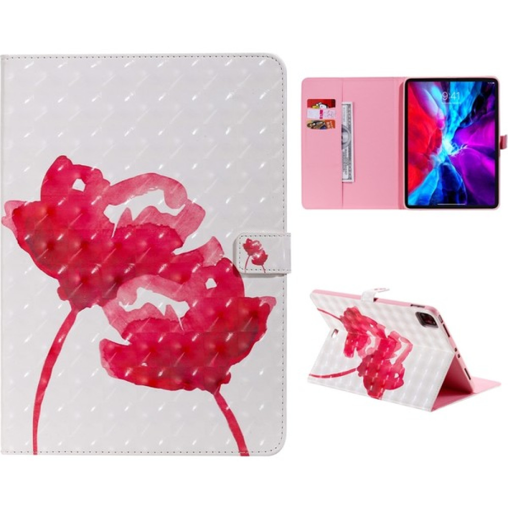 PLZ Shop Apple iPad Pro 11 Inç 2020 Için Deri Kılıf Kırmızı Gül (Yurt Dışından) - Renkli Tablet Kılıfı Fiyatı