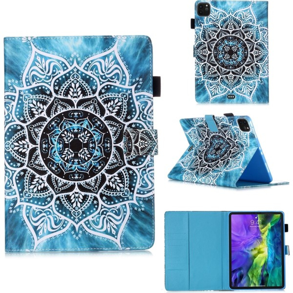 PLZ Shop Apple iPad Pro 11 Inç 2020 Için Deri Kılıf Mandala (Yurt Dışından) - Renkli Tablet Kılıfı Fiyatı