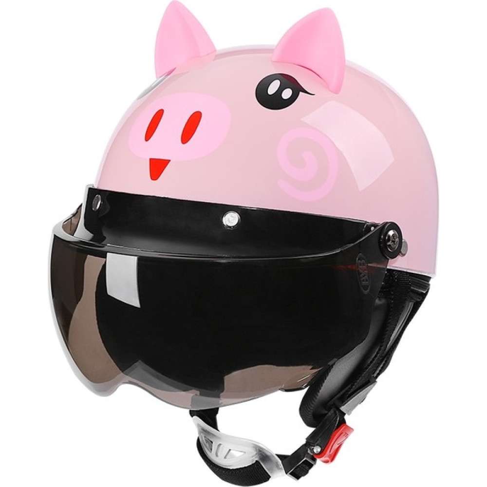 PLZ Shop Çocuk Kaskı Kısa Lens Dört Mevsim Pembe Domuz 46 - 52 cm. (Yurt Dışından) - Standart - Pembe - Siyah Motorsiklet Kaskları Fiyatı