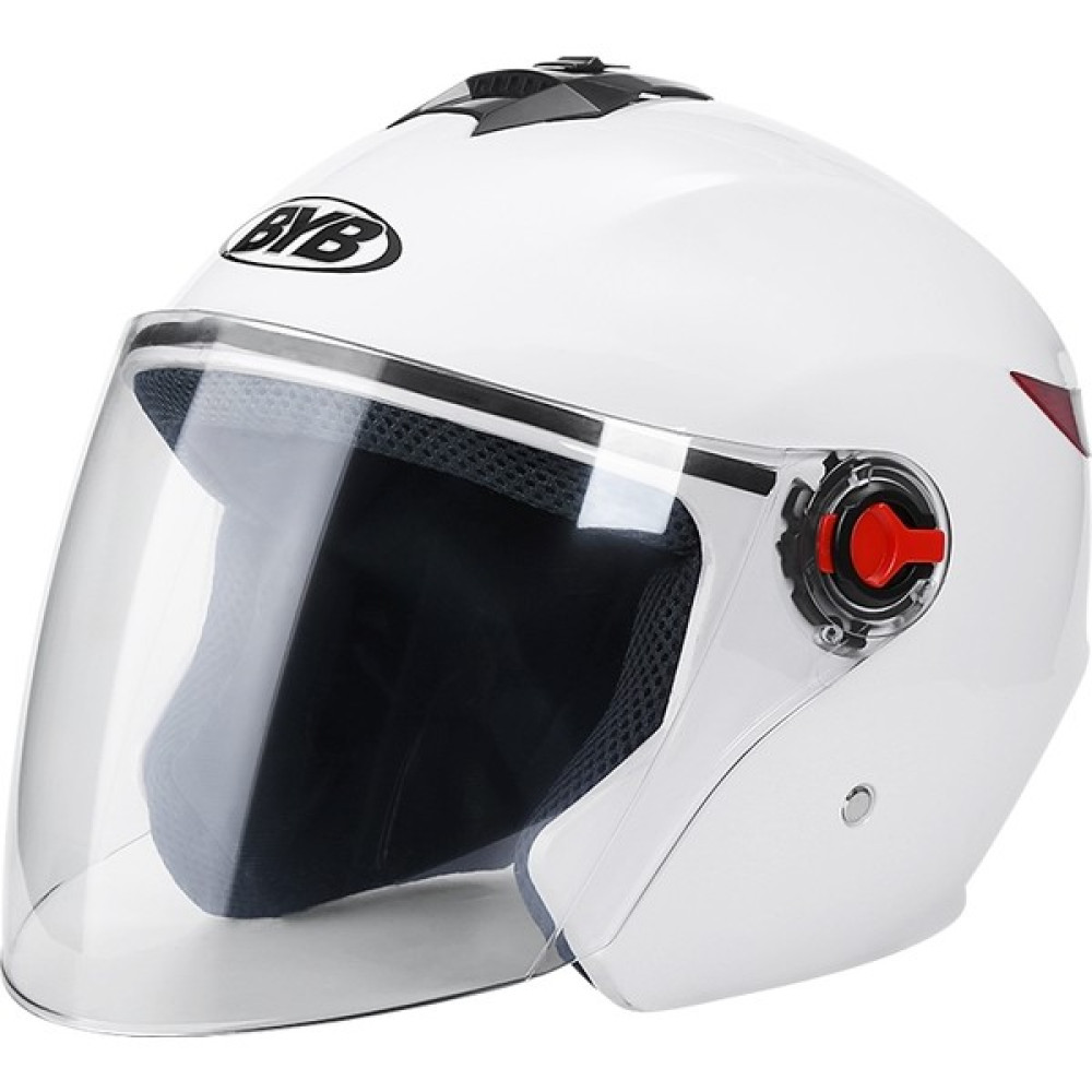 PLZ Shop Elektrikli Motosiklet Yarım Kask Beyaz (Şeffaf Buğu Önleyici Lens) 56 - 62 cm. (Yurt Dışından) - Standart Motorsiklet Kaskları Fiyatı