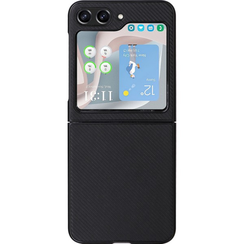 Plz Shop Samsung Galaxy Z Flip5 5g Siyah Için Pu Deri Pc Telefon Kılıfı (Yurt Dışından) Cep Telefonu Kılıfı Fiyatı