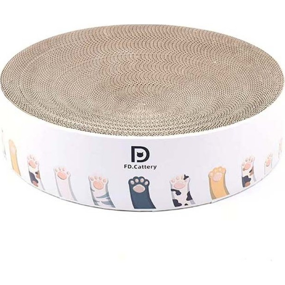 PLZ Shop Yuvarlak Oluklu Kedi Çizicisi Pençe Bileme Oyuncak Yatağı, Renk: Pençe Baskı 41X41X10CM - Renkli - 430*430*120 Evcil Hayvan Ürünleri Fiyatı
