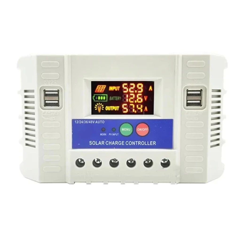 Pm-50A 12V-24V-36V-48V 50 Amper 4 Usbli Dijital Otomatik Solar Şarj Regülatörü Kaynak Makineleri Fiyatı