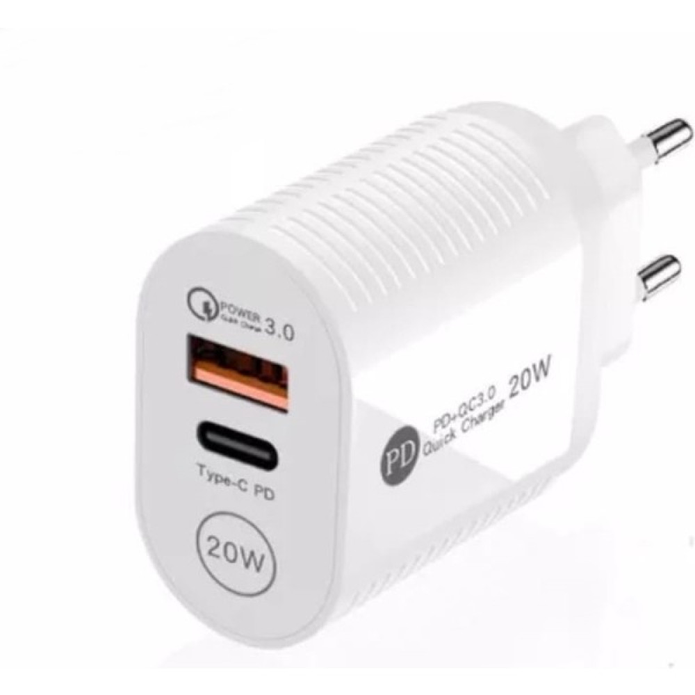 Pmr 20W+QC 3.0 Type C USB Şarj Başlığı 5V 4A - Beyaz Cep Telefonu Şarj Cihazı Fiyatı