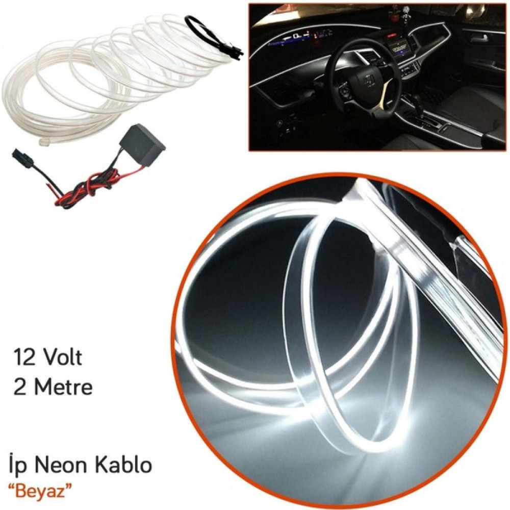 Pmx 12V Ip Neon Araç Içi Torpido Ledi Beyaz 2 mt Oto Boyaları Fiyatı