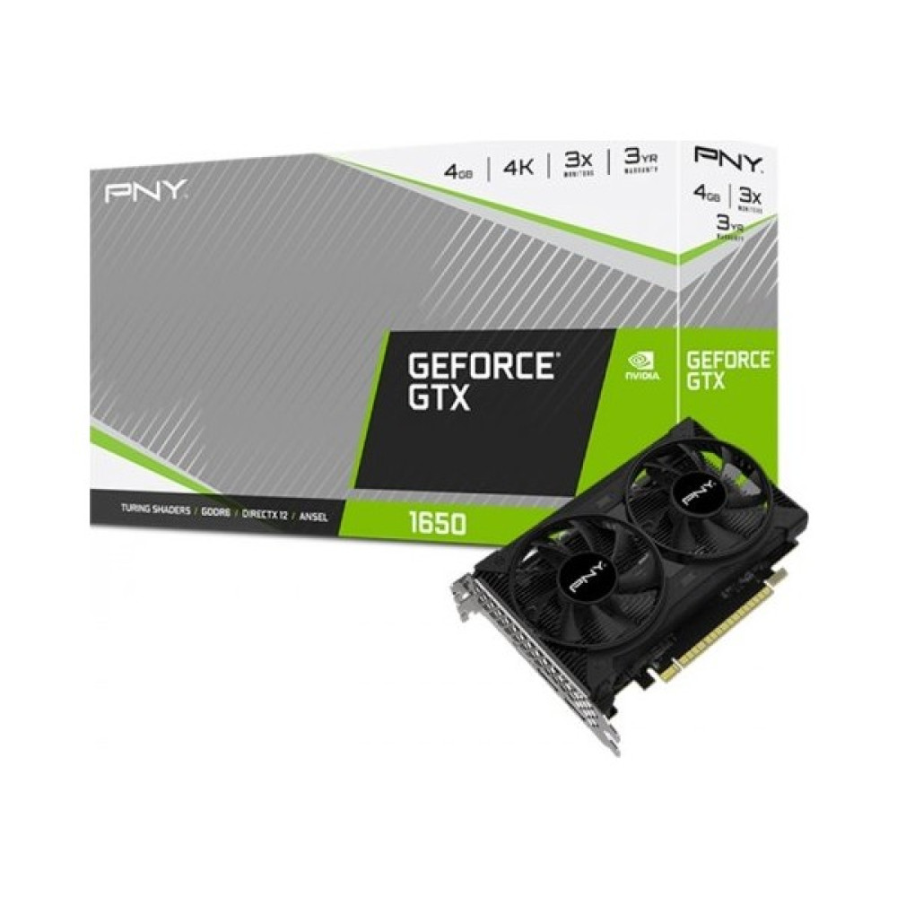 PNY GeForce GTX1650 Dual Fan 4GB GDDR6 128Bit DX12 Ekran Kartı VCG16504D6DFPPB Ekran Kartları Fiyatı