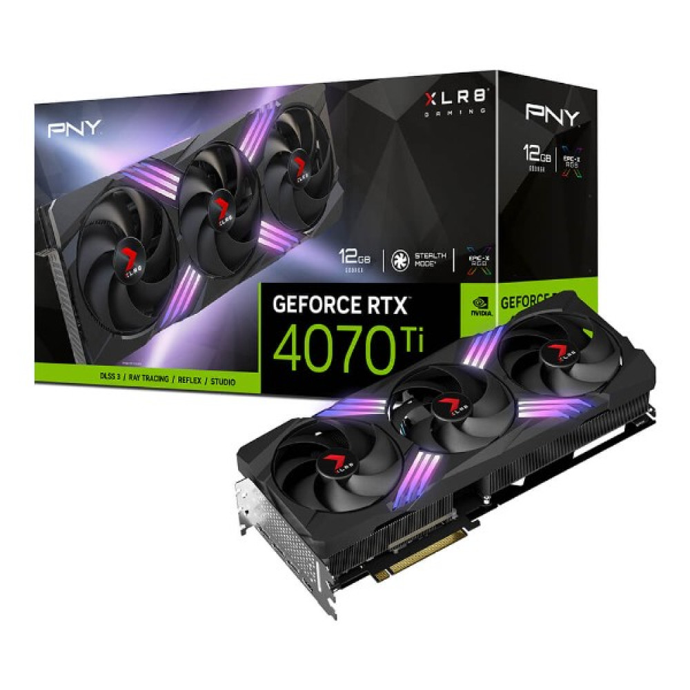 PNY GeForce RTX 4070 Ti 12GB XLR8 Gaming VERTO EPIC-X RGB Triple Fan DLSS 3 Ekran Kartı - VCG4070T12TFXXPB1 Ekran Kartları Fiyatı