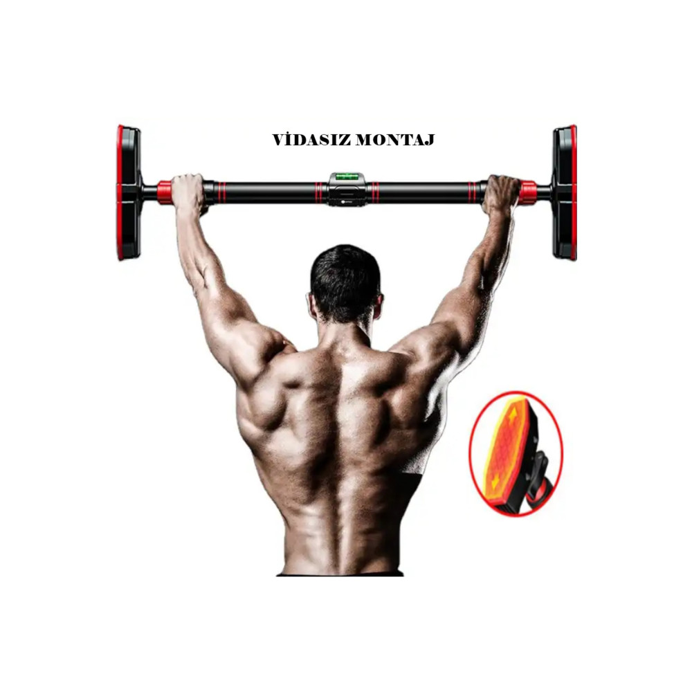 POBO Yeni Nesil 72-95CM Kapı Barı Koridor Barfiksi Barfix Spor Aleti Demiri Barfiks Çubuğu Fitness Kondisyon Aksesuarları Fiyatı