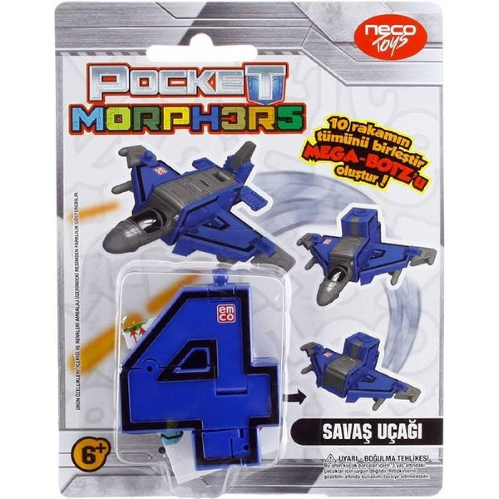 Pocket Morphers Dönüşebilen Numaralar No 4 Savaş Uçağı - 1 Oyun Seti Fiyatı