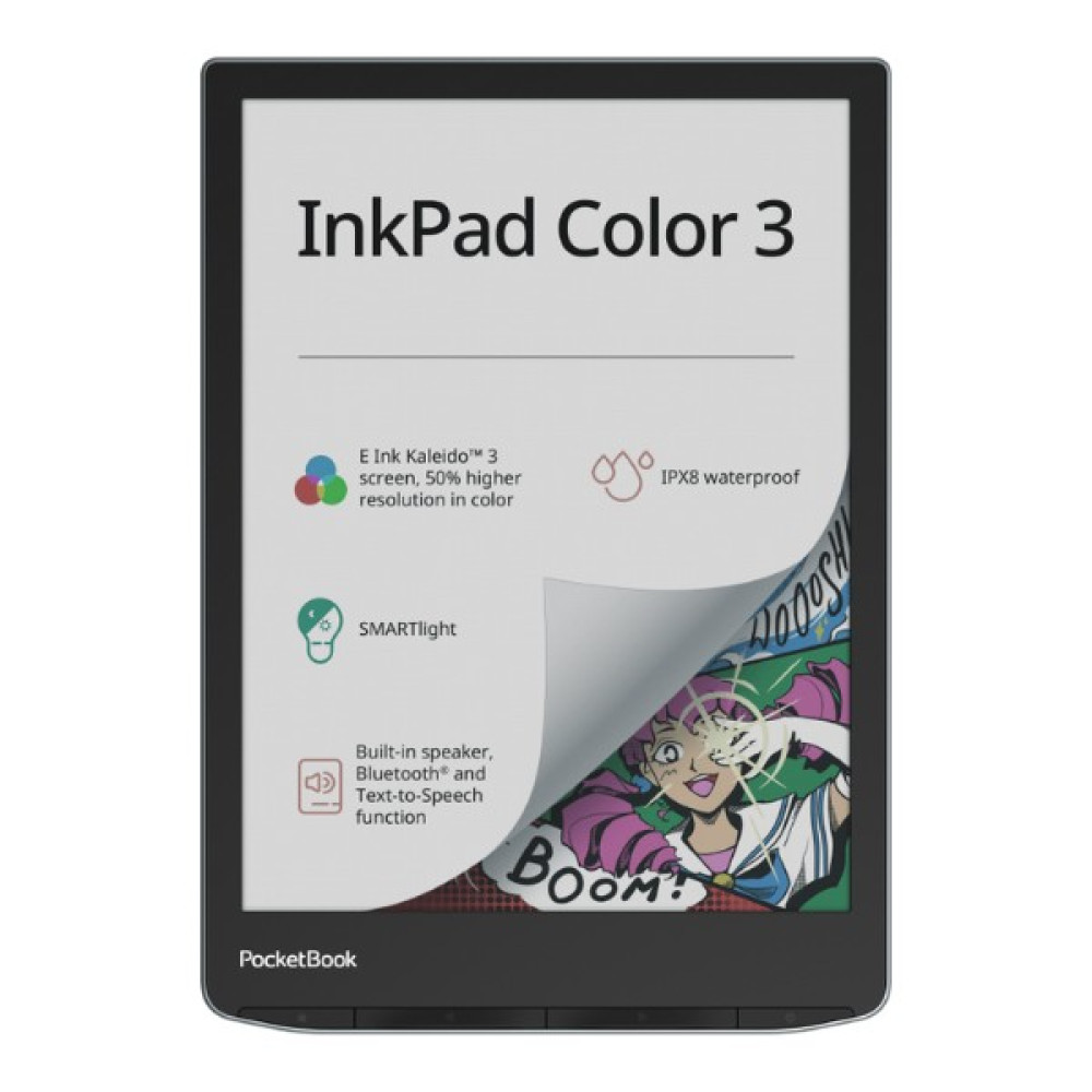 PocketBook Inkpad Color 3 Suya Dayanıklı Renkli E-Kitap Okuyucu - Gri Kitaplar Fiyatı