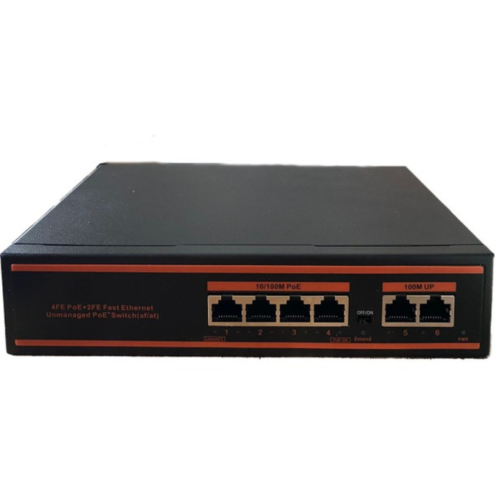 POE 4 Port Poe+ 10-100 Mbps 2 Port 10-100 Uplink Switch 150W Hub & Switch Fiyatı