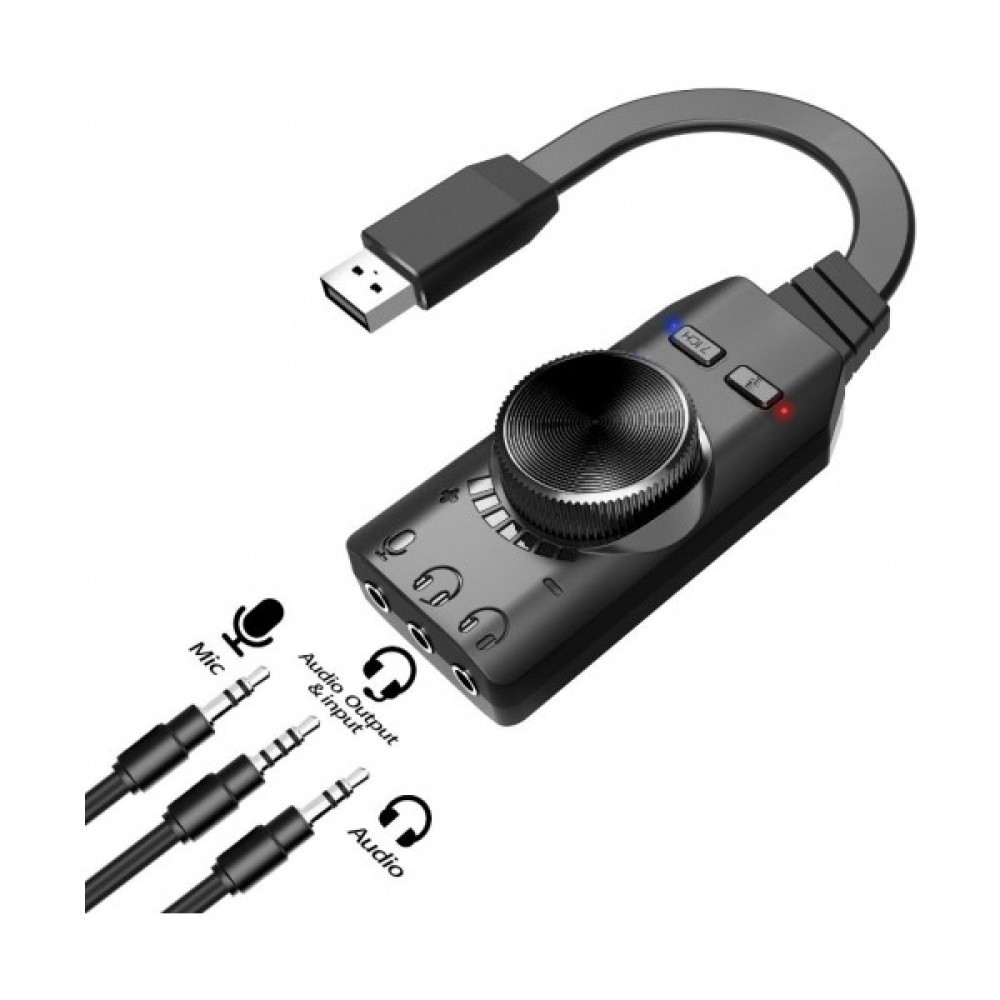 Poem USB 7.1 Surround USB Ses Kartı Plextone 1. Kalite PL-5662 Ses Kartı Fiyatı