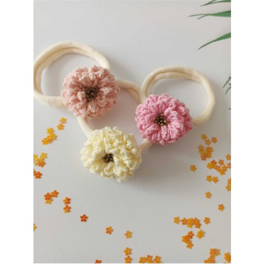 Pofuduk Çiçek Bandana El Emeği Bebek Çocuk 3'lü Saç Bandı /bandanası - Children's And Baby Hair Band Toka, Taç & Saç Bandı Fiyatı