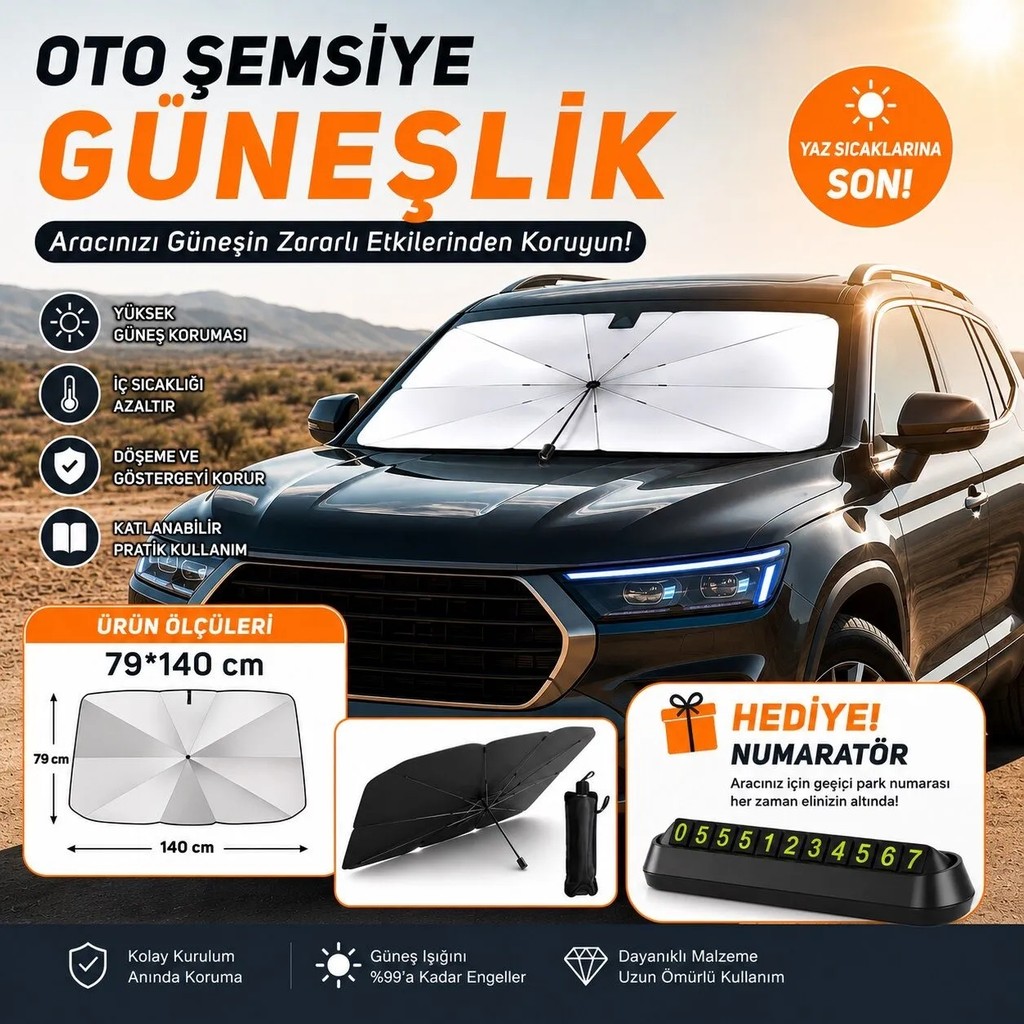 Point Marketing 79X140 cm Oto Şemsiye Güneşlik Tüm Araçlara Uyumlu Ön Cam Güneşlik Numaratör Hediyeli - 79 x 14 cm SSD / Solid State Drive Fiyatı