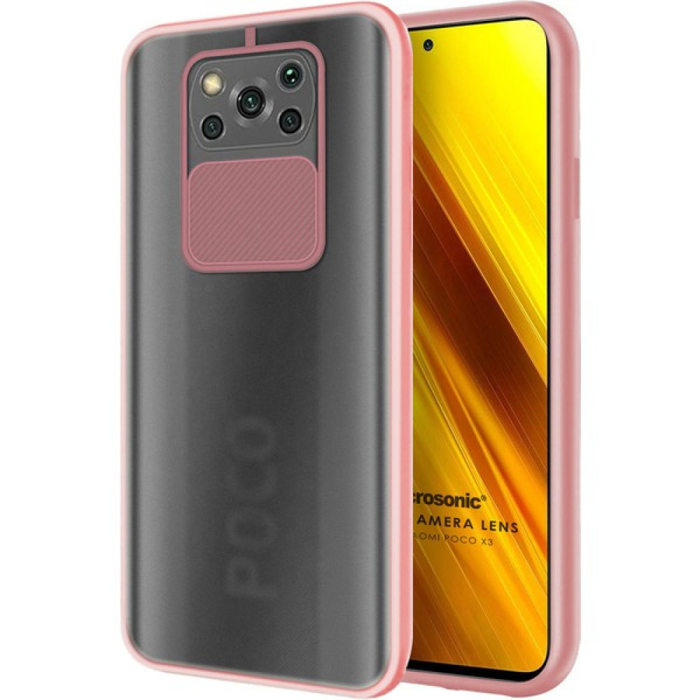 Pointtech Xiaomi Poco X3 Pro Sürgülü Kamera Korumalı Kılıf - Pudra Pembe Cep Telefonu Kılıfı Fiyatı