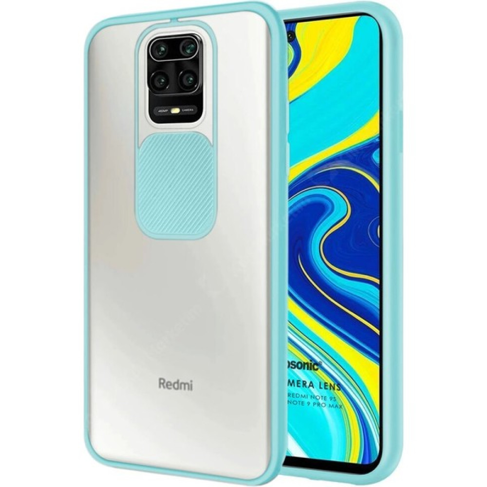 Pointtech Xiaomi Redmi Note 9s Sürgülü Kamera Korumalı Kılıf - Turkuaz Cep Telefonu Kılıfı Fiyatı