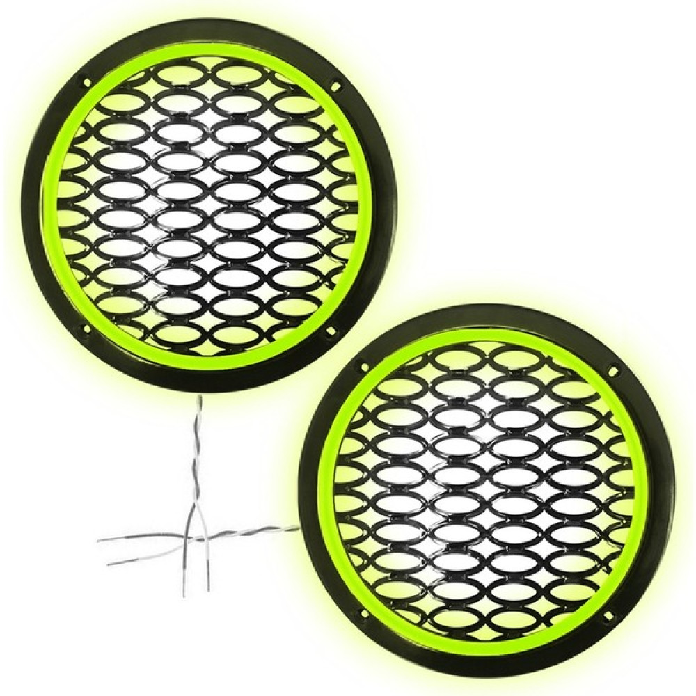 Poke Ledli Hoparlör Kapak 16CM 2ADET 12V PK-5050, Açık Yeşil Oto Hoparlörleri & SubWoofer Fiyatı