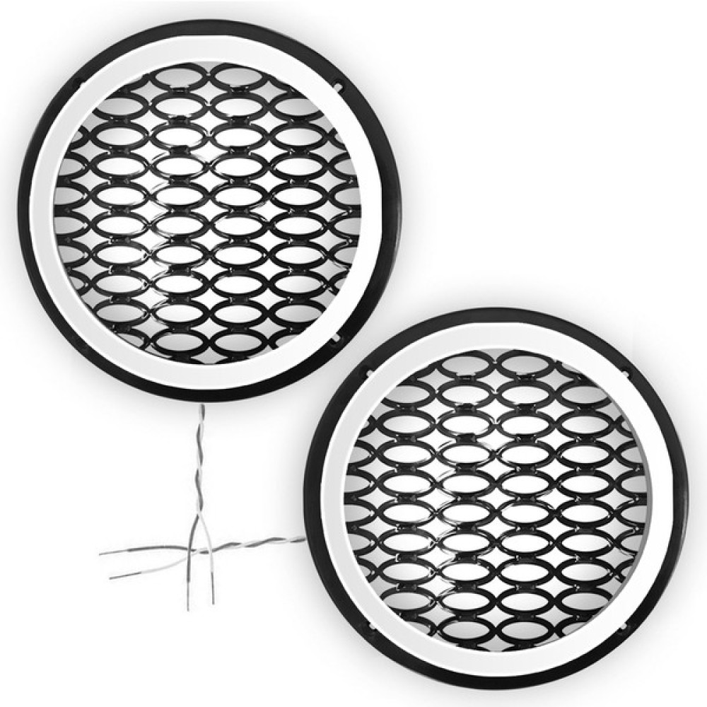 Poke Ledli Hoparlör Kapak 16CM 2ADET 12V PK-5050, Beyaz Oto Hoparlörleri & SubWoofer Fiyatı