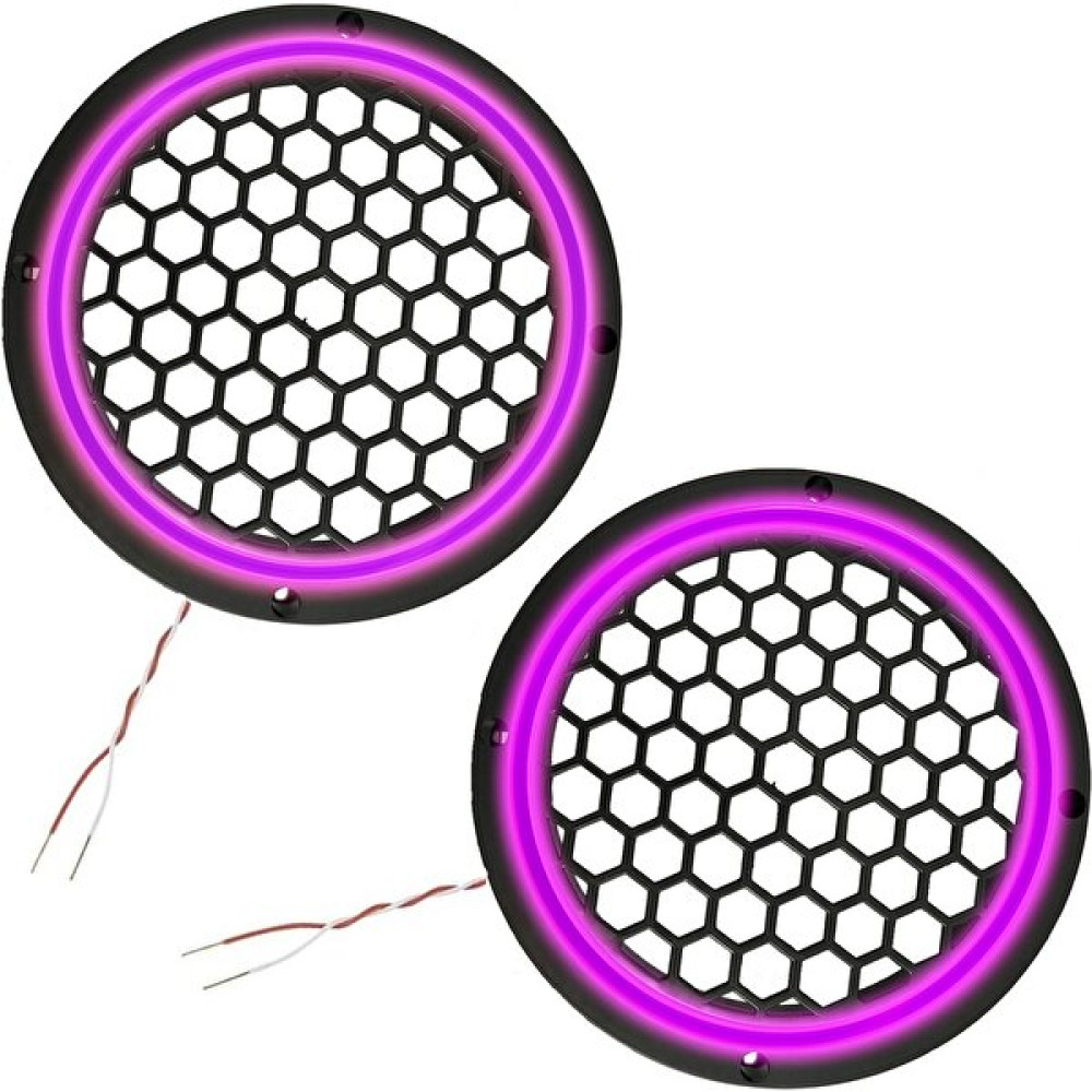 Poke Ledli Hoparlör Kapak 16CM 2ADET 12V PK-5050, Mor Oto Hoparlörleri & SubWoofer Fiyatı