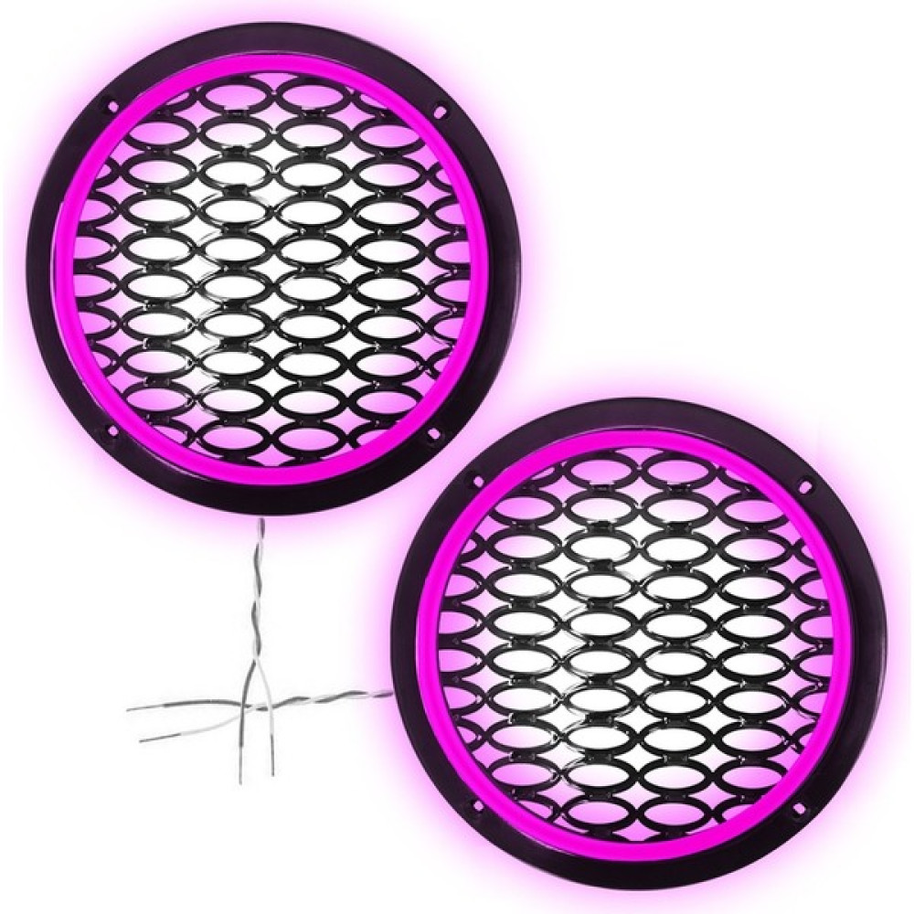 Poke Ledli Hoparlör Kapak 16CM 2ADET 12V PK-5050, Pembe Oto Hoparlörleri & SubWoofer Fiyatı