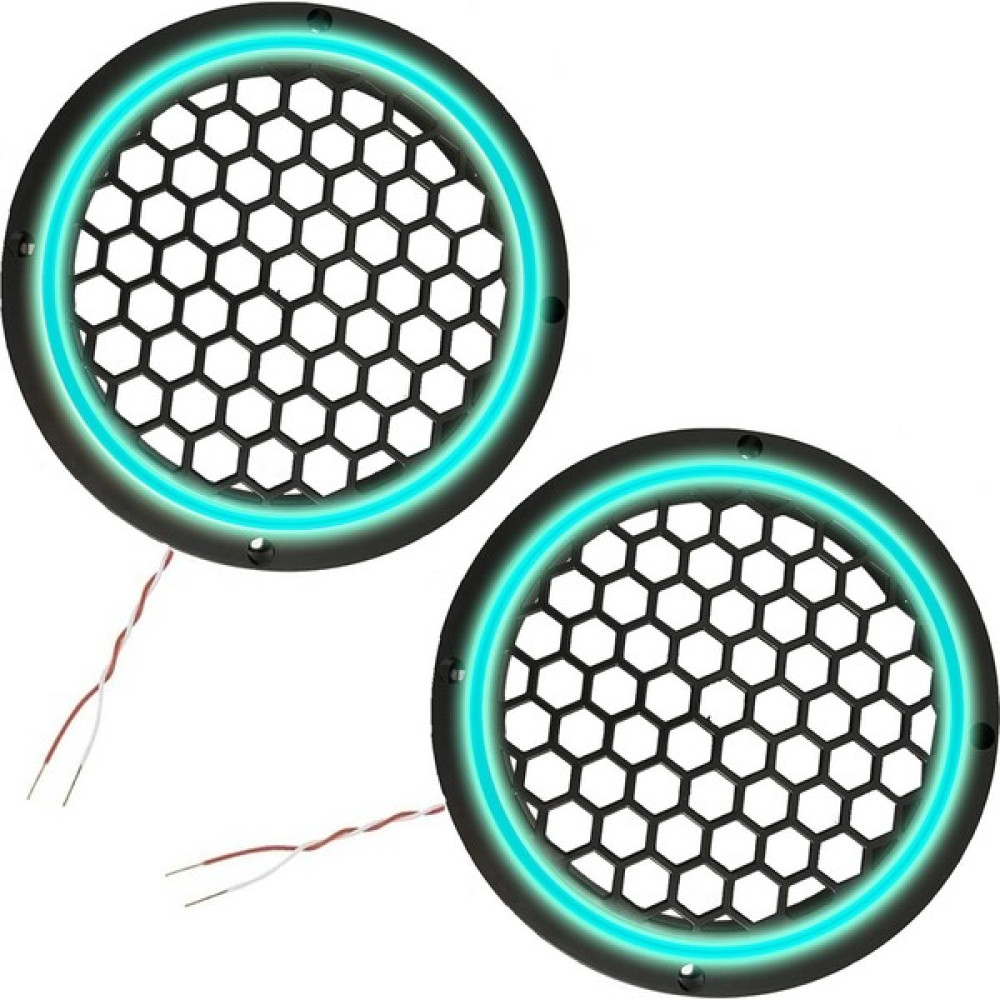 Poke Ledli Hoparlör Kapak 16CM 2ADET 12V PK-5050, Turkuaz Oto Hoparlörleri & SubWoofer Fiyatı