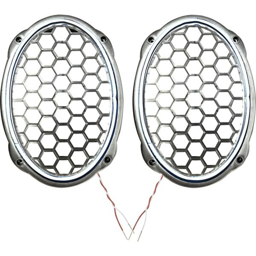 Poke Ledli Hoparlör Kapak 6x9 Oval 12V 2ADET PK-5052, Beyaz Oto Hoparlörleri & SubWoofer Fiyatı