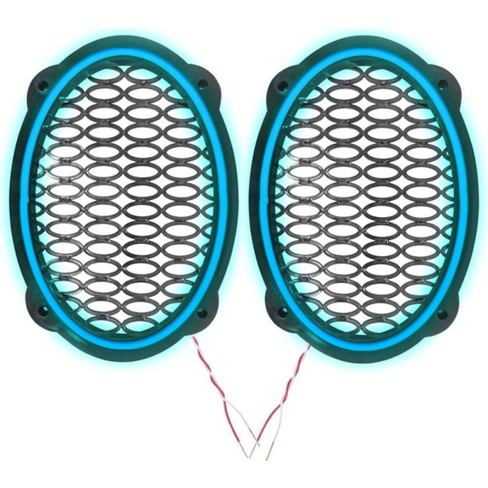 Poke Ledli Hoparlör Kapak Oval 12V 2ADET PK-5052, Buz Mavi Oto Hoparlörleri & SubWoofer Fiyatı