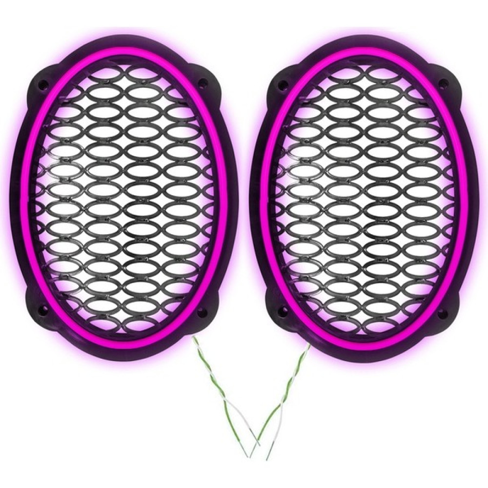 Poke Ledli Hoparlör Kapak Oval 12V 2ADET PK-5052, Pembe Oto Hoparlörleri & SubWoofer Fiyatı