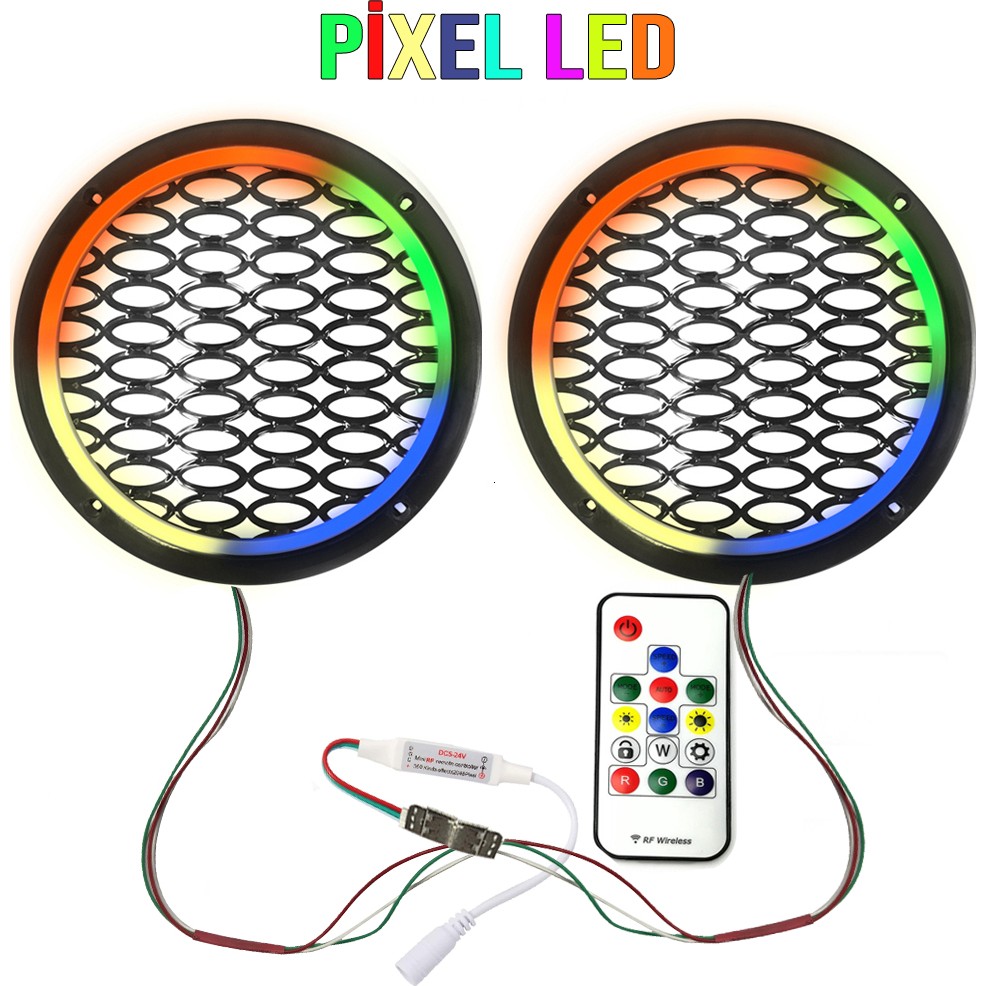Poke Pixel Ledli 16CM Hoparlör Kapak 2ADET Poke PK-5648 Bluetooth Hoparlör Fiyatı