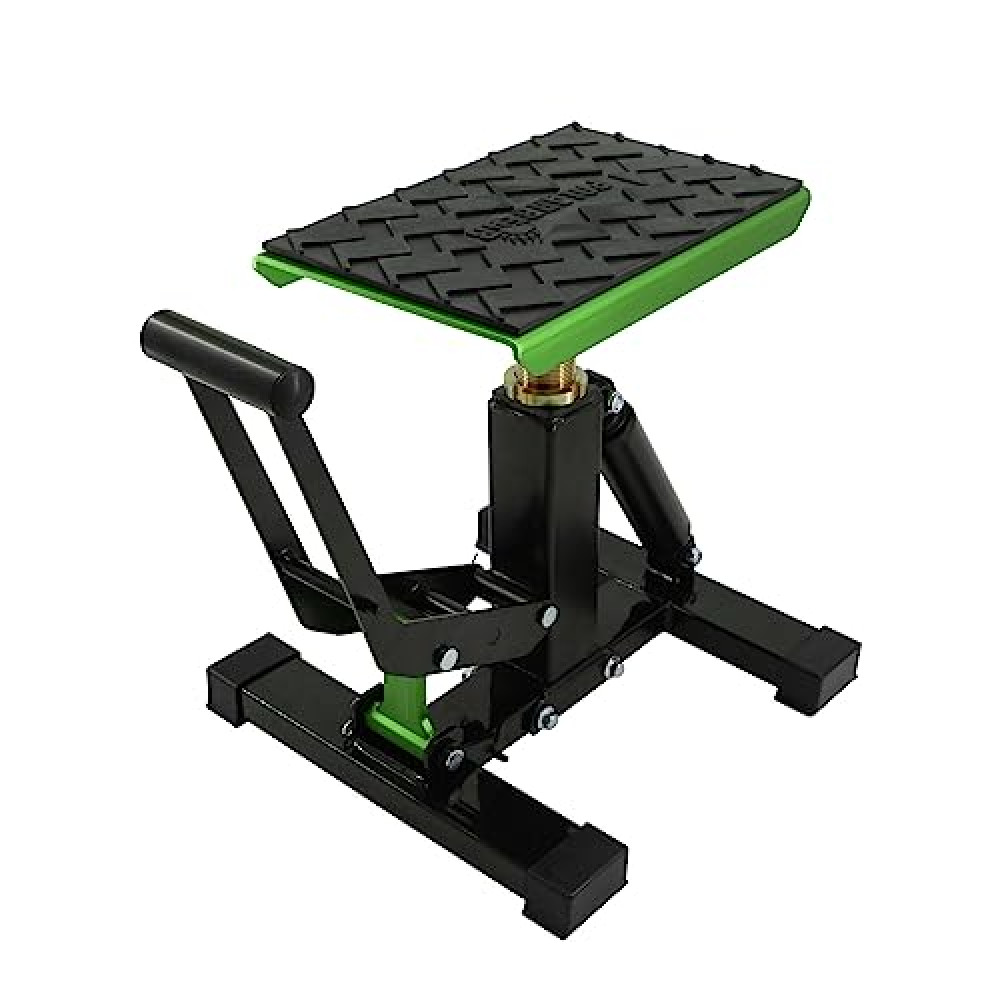 POLARBEAR Dirt Bike Stand and Lift Motorcycle Hydraulic Jack Stands1200LBs Capacity Adjustable Height Quick Jack for Maintenance(Green)