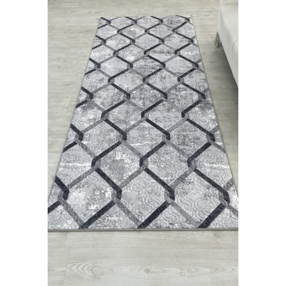 Polaris Halı Delüx Kaymaz Taban Yolluk Halı DLX7012 - Füme - 80 x 200 cm Yolluk Fiyatı