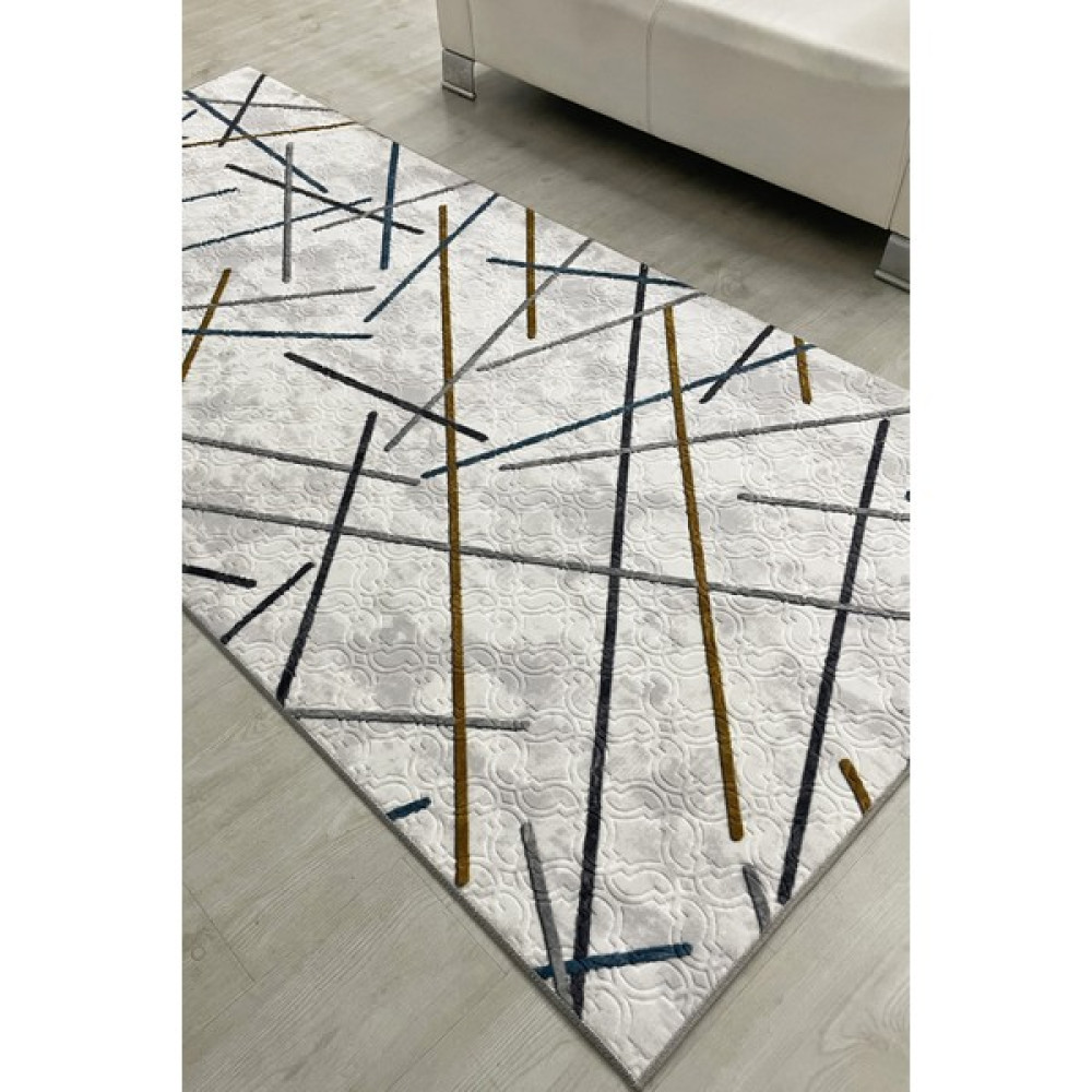 Polaris Halı Delüx Üstün Kalite Kaymaz Taban Yolluk Halı DLX7002 - Gri - 100 x 420 cm Yolluk Fiyatı