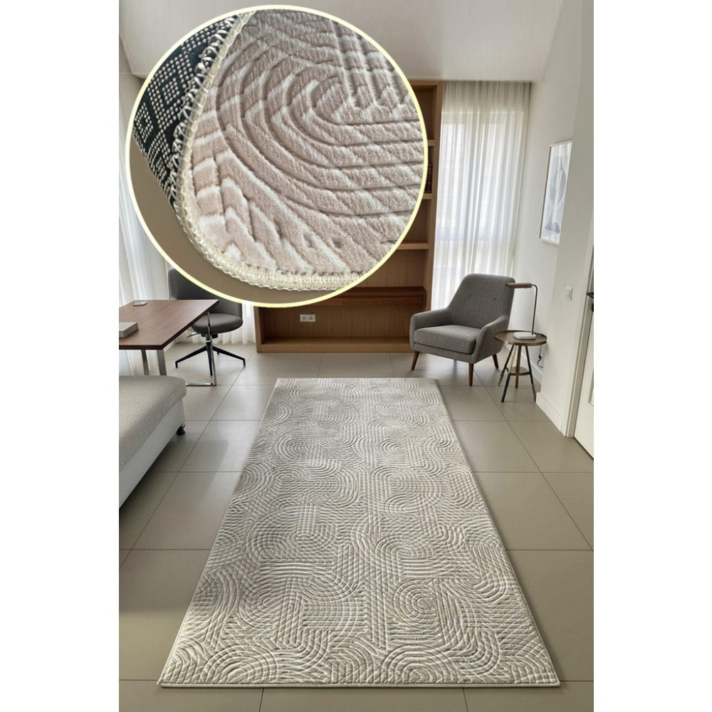 Polaris Halı Kaymaz Taban, Kesme Yolluk Halı, Kabartmalı, Salon, Mutfak, Antre, Koridor,yatak Odası Halısı, 7053 - Vizon - 120 x 100 cm SSD / Solid State Drive Fiyatı