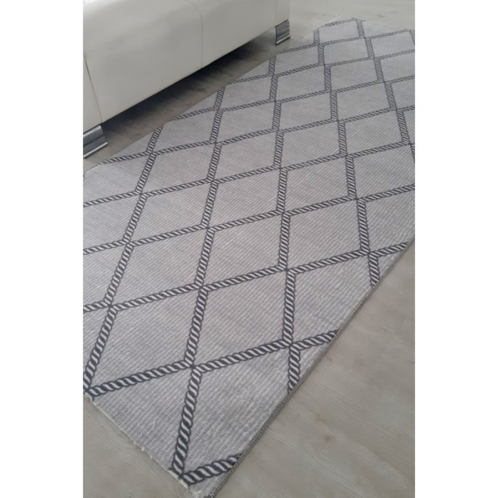 Polaris Halı Kaymaz Taban Yıkanabilir Halı Yolluk - 150 x 200 cm - Gri Yolluk Fiyatı
