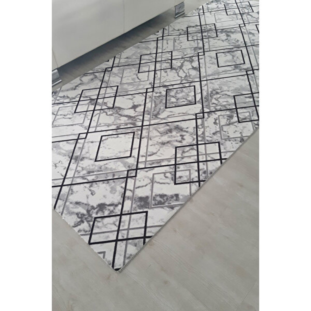 Polaris Halı Kaymaz Taban Yıkanabilir Halı Yolluk - 50 x 40 cm - Gri Yolluk Fiyatı