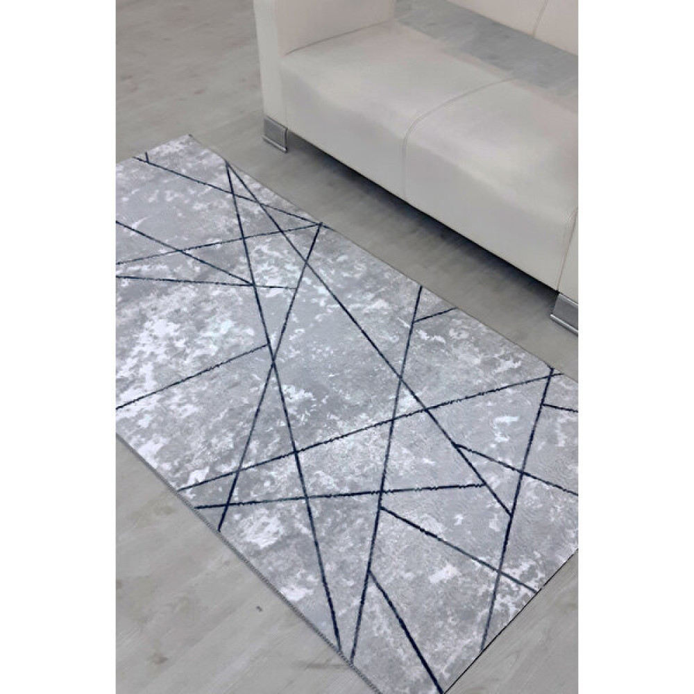 Polaris Halı Kaymaz Tabanlı Embos Yolluk Halı - Gri - 50 x 40 cm Yolluk Fiyatı