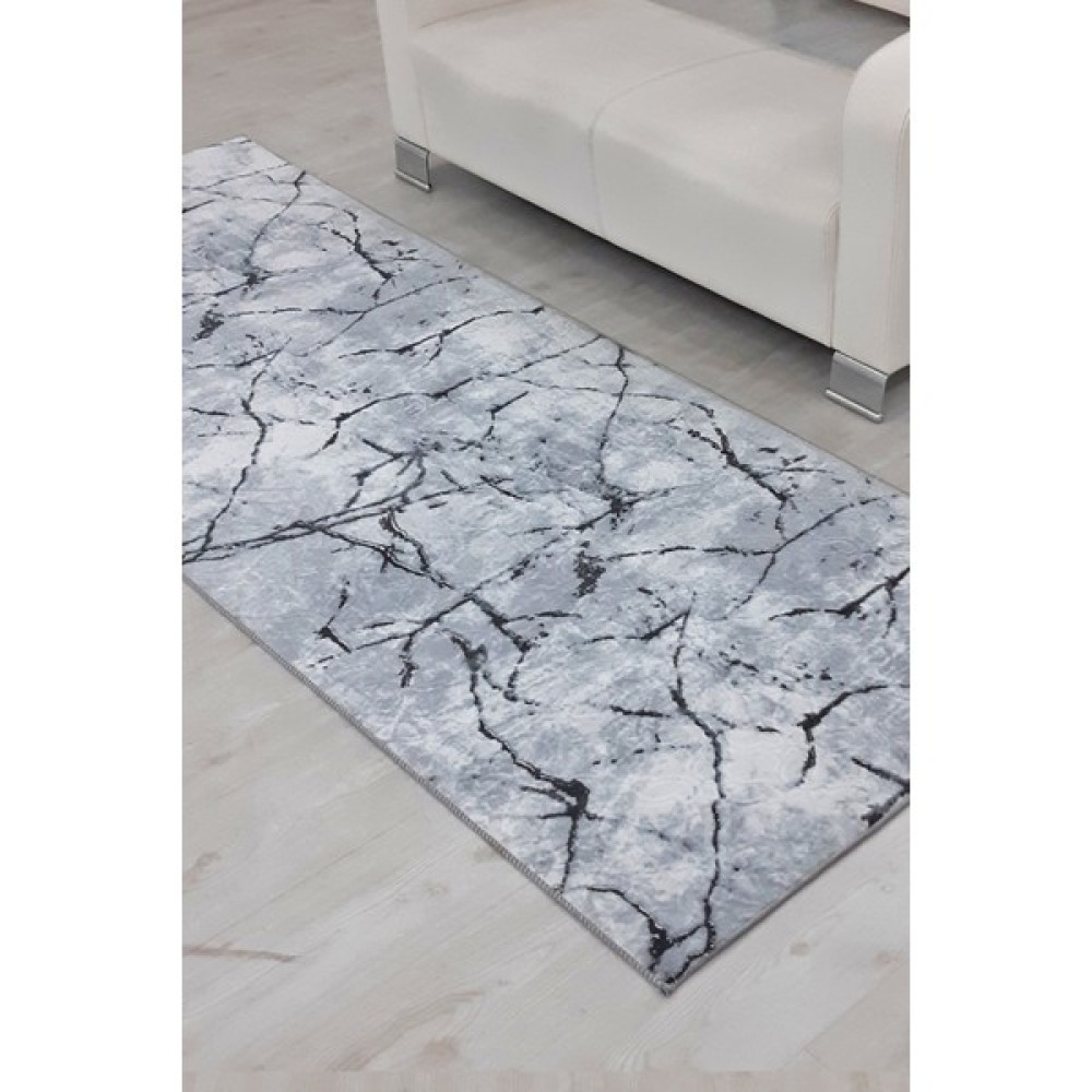 Polaris Halı Kaymaz Tabanlı Embos Yolluk Halı - Gri - 80 x 250 cm Yolluk Fiyatı