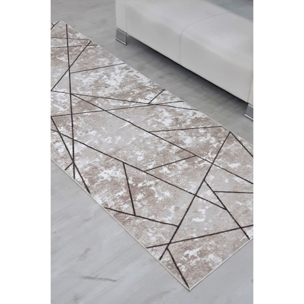 Polaris Halı Kaymaz Tabanlı Embos Yolluk Halı - Kahve - 150 x 100 cm Yolluk Fiyatı