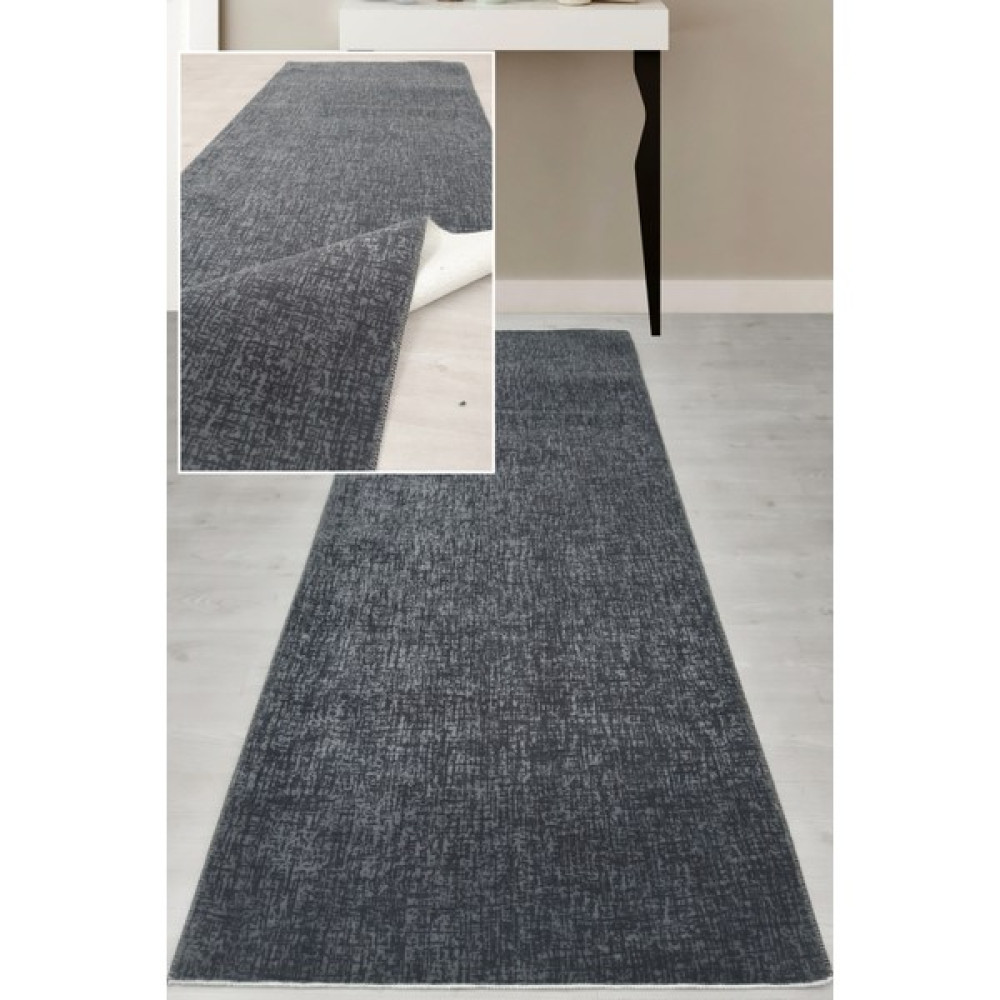 Polaris Halı Kaymaz Tabanlı Yıkanabilir Yolluk Halı - Antrasit - 120 x 200 cm Yolluk Fiyatı