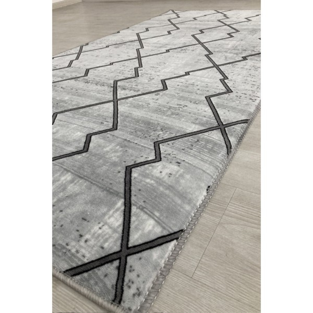 Polaris Halı Kaymaz Tabanlı Yıkanabilir Yolluk Halı - Gri - 50 x 40 cm Yolluk Fiyatı