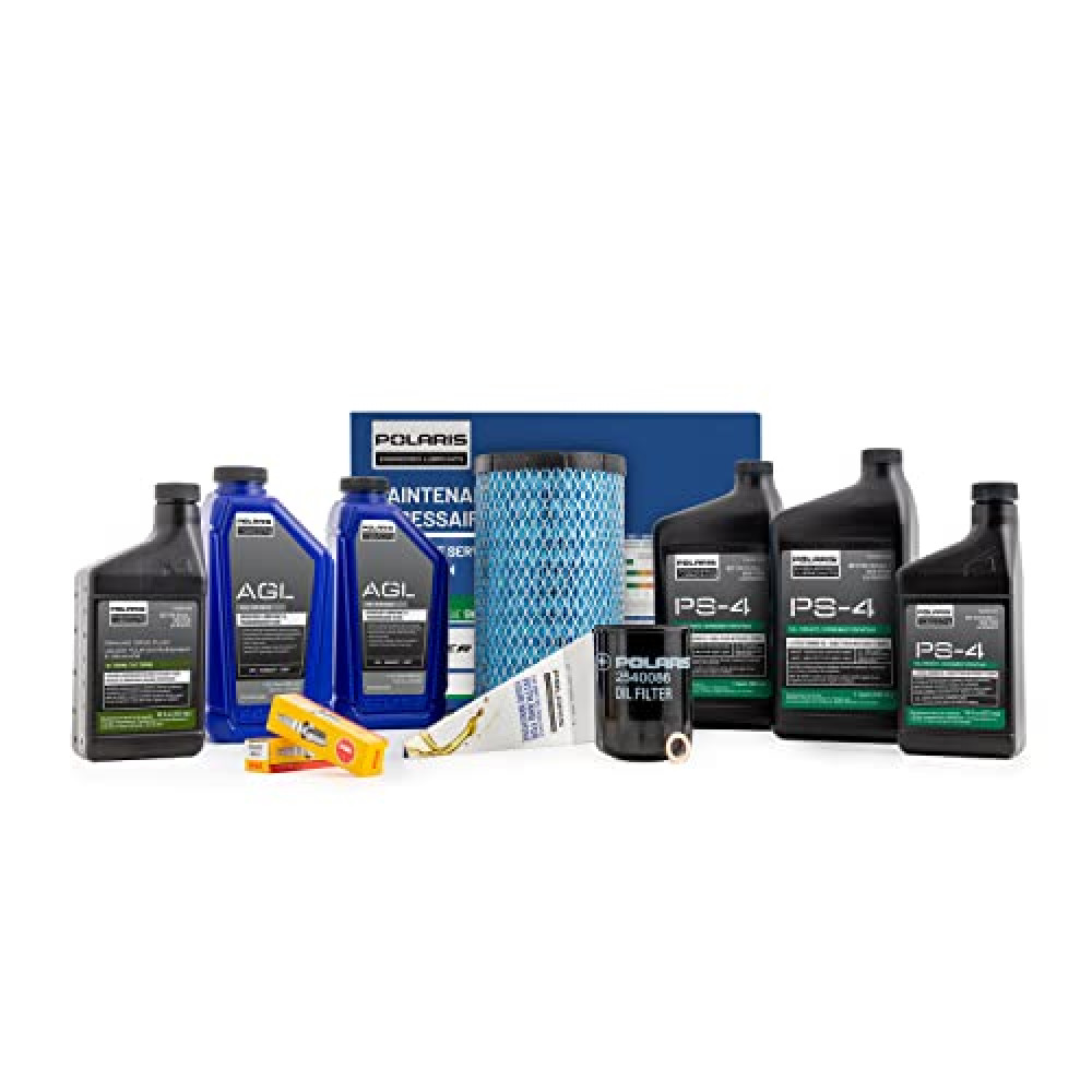 Polaris Service Kit for RANGER 1000 XP, 1000 CREW XP Models and More, Includes Demand Drive Fluid, AGL Fluid, PS-4 5W-50 Full Synthetic Oil, 1 Air Filter, 1 Oil Filter, 2 Spark Plugs - 2830556