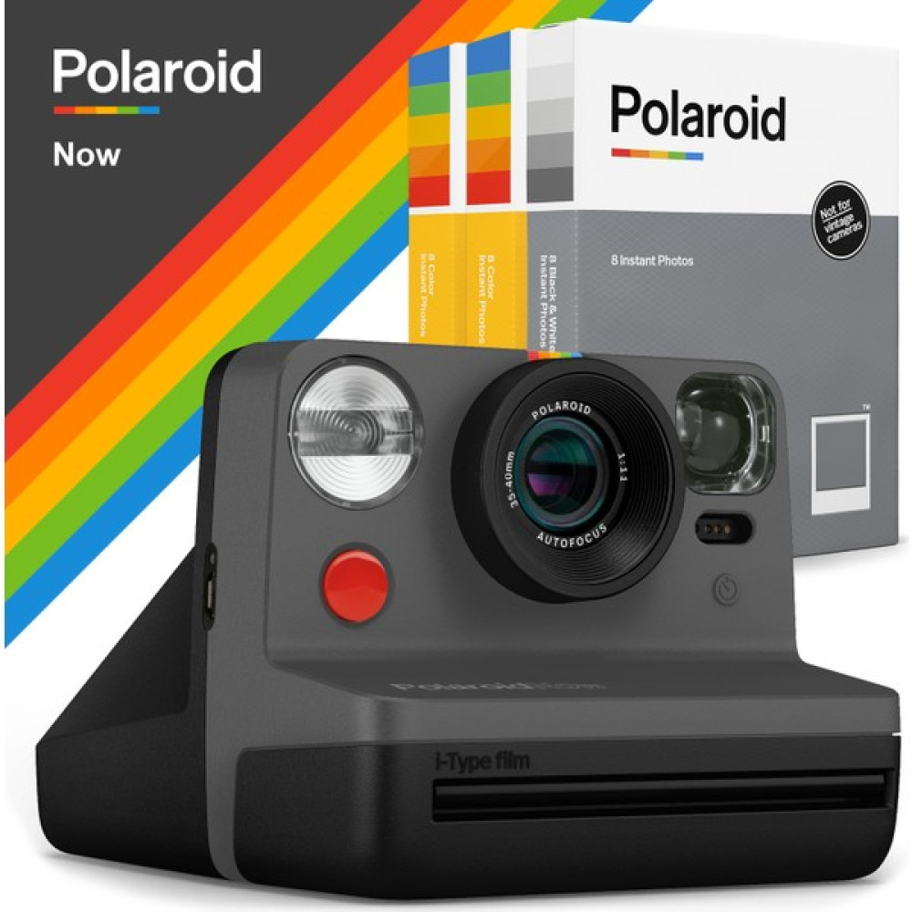 Polaroid Now Siyah Instant Fotoğraf Makinesi ve 24LU Film Hediye Seti Fotoğraf & Kamera Fiyatı