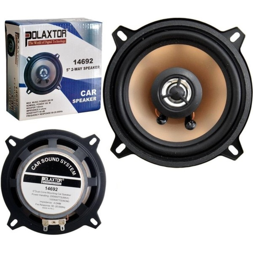 Polaxtor 2 Adet Kapı Kolon Oto Hoparlör 13CM 200W Tweeterlı Oto Hoparlörleri & SubWoofer Fiyatı