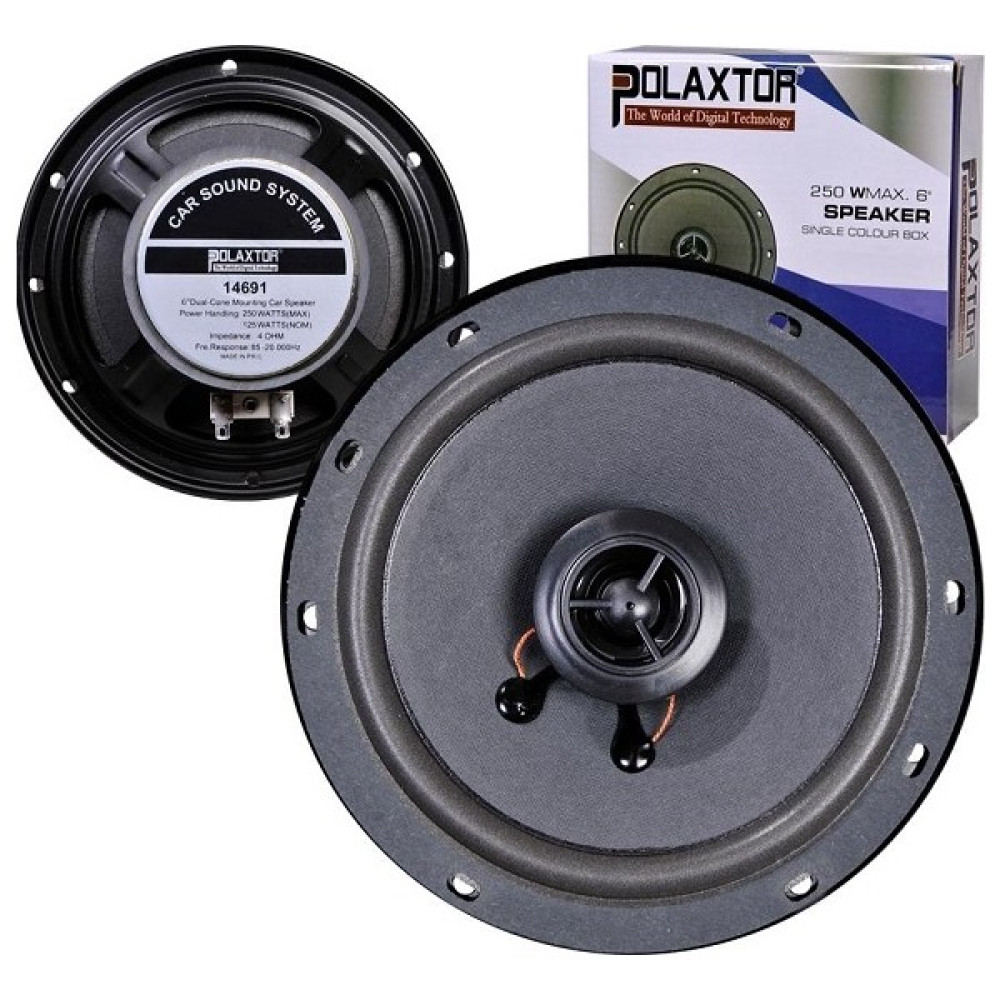 Polaxtor 2 Adet Oto Kapı Kolon Teyp Hoparlörü 16CM 250W Tweeterlı Oto Hoparlörleri & SubWoofer Fiyatı