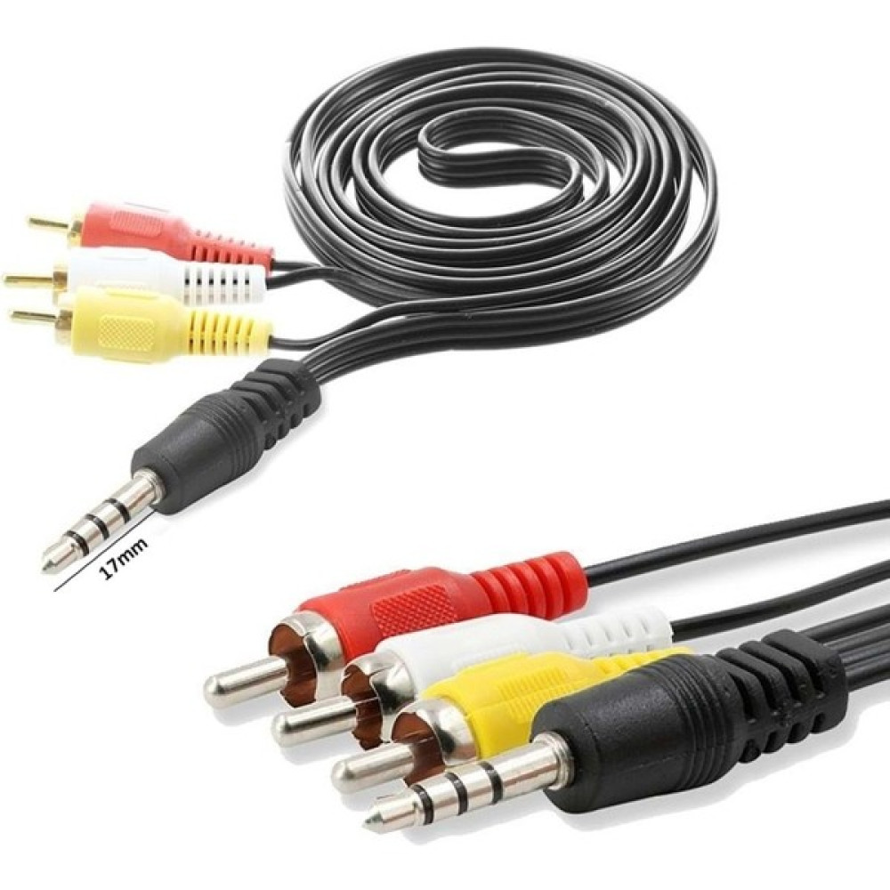 Polaxtor Av Kablo 3rca Aux 3.5mm Uzun Jack (Tüplü Tv Ye Hd Uydu Bağlar) Uydu Kablosu Fiyatı