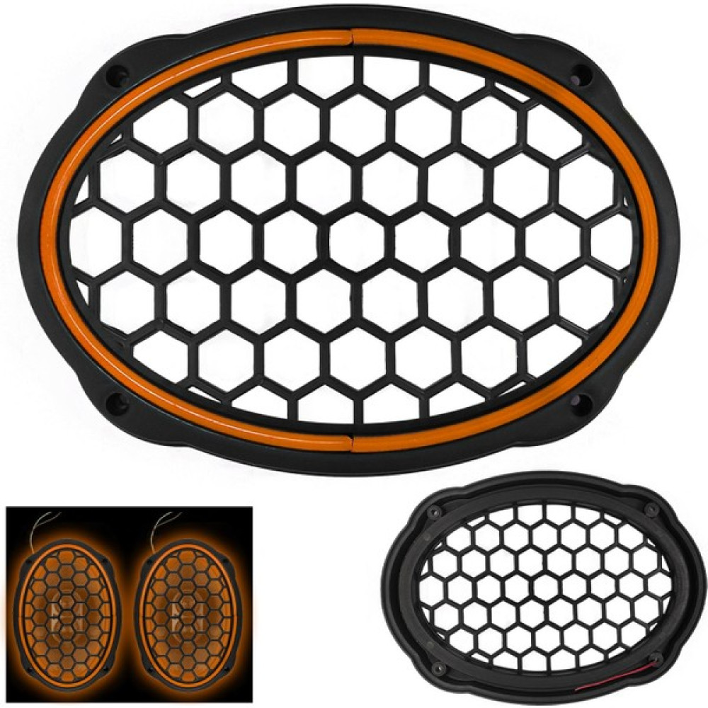 Polaxtor Midrange Kapağı Neon Ledli Oval Turuncu 2 Adet Oto Hoparlörleri & SubWoofer Fiyatı